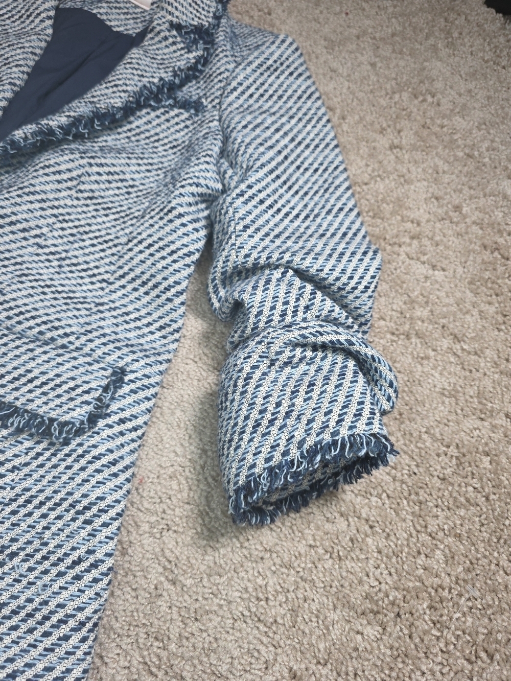 Cinq à Sept Noemie Khloe Bouncle Blazer In Navy Multi Sz 0 - Picture 7 of 13